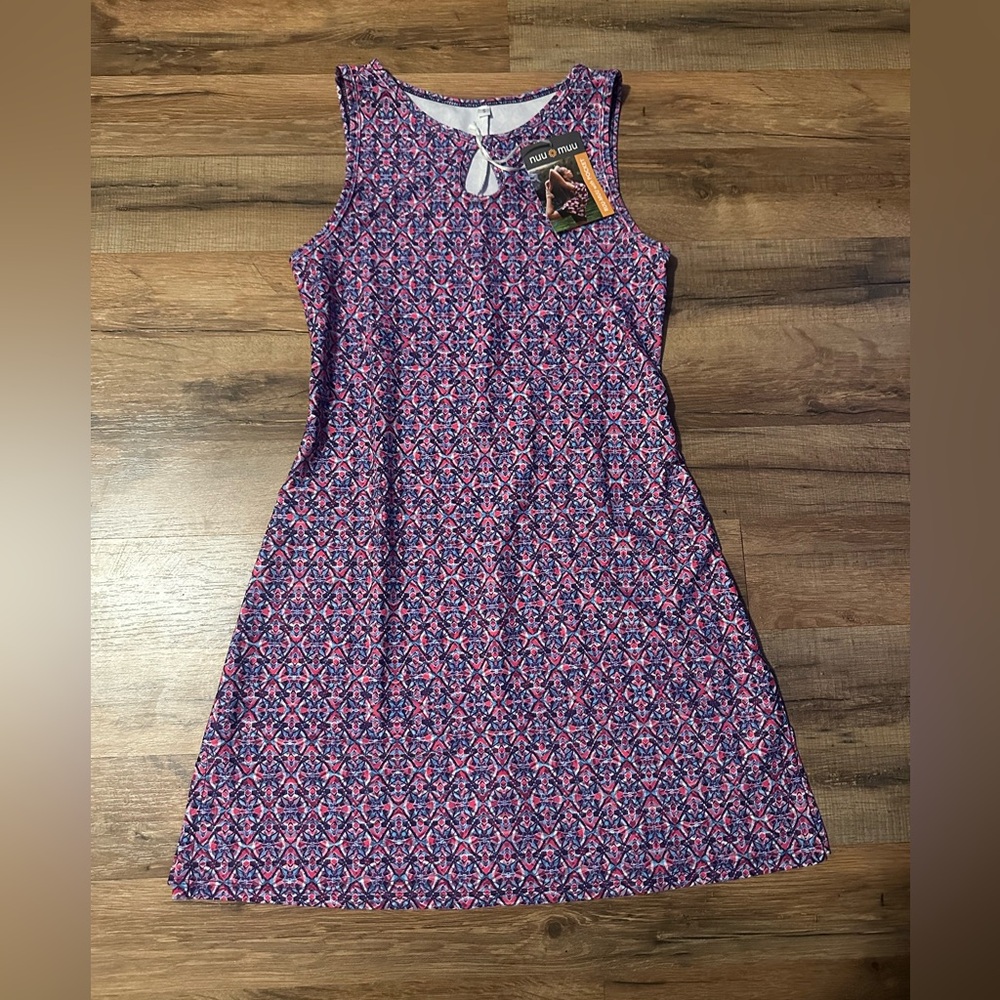 💚 nuu muu Floral Sleeveless Dress - Pink, Purple, and Blue